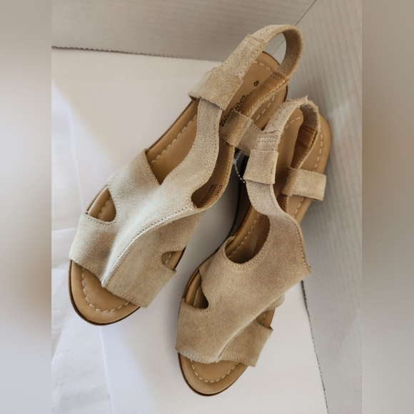 Barbara Barbieri Strappy Suede Leather Platform Wedge Sandal Sz 8 Made In Italy - Picture 8 of 8